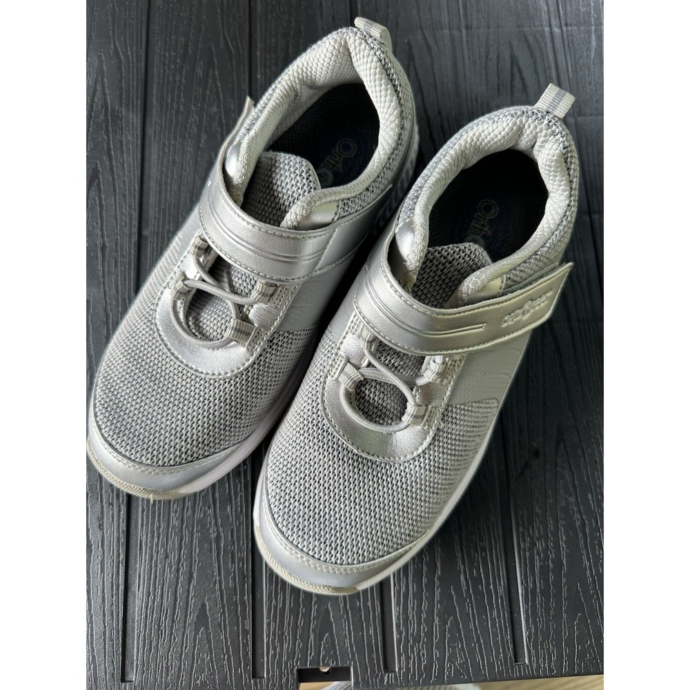 Orthofeet Shoes Womens Size 7 Gray Silver Sneakers Excellent Pre Owned
